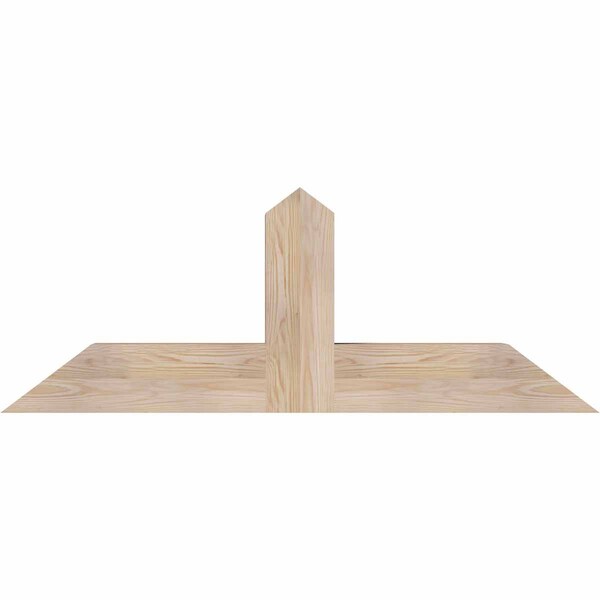 Ekena Millwork Portland Smooth Timber Gable Bracket, Douglas Fir, 48"W x 18"H x 5 1/2"D x 5 1/2"F, 9/12 Pitch GBW048X18X0606POR00SDF - main